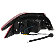 Passenger Side, Outer Tail Light, with Bulb, Halogen, Clear and Red Lens, 6 Cyl., 3.5L Engine