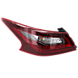 Driver Side, Outer Tail Light, with Bulb, Halogen, Clear Red Lens, Black Interior, 17-18 SR Model