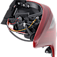 Driver Side, Outer Tail Light, with Bulb, Halogen, Clear Red Lens, Black Interior, 17-18 SR Model