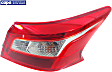 Passenger Side, Outer Tail Light, with Bulb, LED, Red Lens, CAPA CERTIFIED