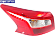 2018 Nissan Sentra - Driver Side, Outer Halogen Tail Light, With bulb(s), Mounts on Body, OE Replacement, CAPA Certified