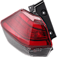 Driver Side, Outer Tail Light, with Bulb, Halogen, Red Lens