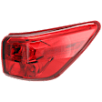 Passenger Side, Outer Tail Light, with Bulb, Halogen, Red Lens, 6 Cyl., 3.5L Engine