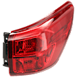 Driver Side, Outer Tail Light, with Bulb, Halogen, Red Lens, 6 Cyl., 3.5L Engine