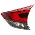 Passenger Side, Inner Tail Light, with Bulb, Halogen, Clear and Red Lens