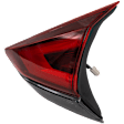 Passenger Side, Inner Tail Light, with Bulb, Halogen, Clear and Red Lens, CAPA CERTIFIED
