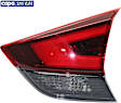 Passenger Side, Inner Tail Light, with Bulb, Halogen, Clear and Red Lens, CAPA CERTIFIED