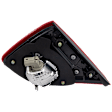 Passenger Side, Inner Tail Light, with Bulb, Halogen, Clear Red Lens, 18-18 Base/S/SL/SR/SV Models, Without Sport Package
