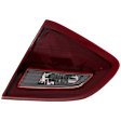 Passenger Side, Inner Tail Light, with Bulb, Halogen, Clear Red Lens, 18-18 Base/S/SL/SR/SV Models, Without Sport Package, CAPA CERTIFIED