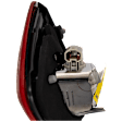 Passenger Side, Inner Tail Light, with Bulb, Halogen, Clear Red Lens, 18-18 Base/S/SL/SR/SV Models, Without Sport Package, CAPA CERTIFIED
