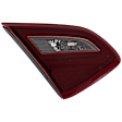 Driver Side, Inner Tail Light, with Bulb, Halogen, Clear Red Lens, Base/S/SL/SR/SV Models, Without Sport Package, CAPA CERTIFIED