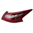 Passenger Side, Outer Tail Light, with Bulb, Halogen, Clear and Red Lens, 18-18 Base/S/SL/SR/SV Models, Without Sport Package, CAPA CERTIFIED