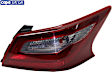 Passenger Side, Outer Tail Light, with Bulb, Halogen, Clear and Red Lens, 18-18 Base/S/SL/SR/SV Models, Without Sport Package, CAPA CERTIFIED