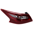 Driver Side, Outer Tail Light, with Bulb, Halogen, Clear and Red Lens, 18-18 Base/S/SL/SR/SV Models, Without Sport Package