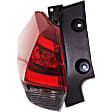 Driver Side, Outer Tail Light, with Bulb, Halogen, Clear and Red Lens