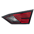 Passenger Side, Inner Tail Light, with Bulb, Halogen, Clear and Red Lens