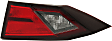 Passenger Side, Inner Tail Light, with Bulb, Halogen, Clear and Red Lens, CAPA CERTIFIED