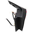 Passenger Side, Outer Tail Light, with Bulb, Halogen, Clear and Red Lens