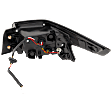 Driver Side, Outer Tail Light, with Bulb, Halogen, Clear and Red Lens