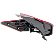 2018-2020 Nissan Kicks - Passenger Side, Outer Tail Light, with Bulb, Halogen, Clear and Red Lens, 4 Cyl., 1.6L Engine
