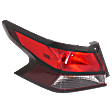Driver Side, Outer Tail Light, with Bulb, Halogen, Clear and Red Lens, 4 Cyl., 1.6L Engine, CAPA CERTIFIED