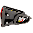 Passenger Side, Inner Tail Light, with Bulb, Halogen, Clear and Red Lens, 4 Cyl., 1.6L Engine, CAPA CERTIFIED