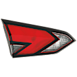 Driver Side, Inner Tail Light, with Bulb, Halogen, Clear and Red Lens, 4 Cyl., 1.6L Engine, CAPA CERTIFIED