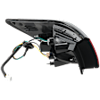 Passenger Side, Outer Tail Light, with Bulb, Halogen, Clear and Red Lens