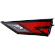 Passenger Side, Inner Tail Light, with Bulb, Halogen, Clear and Red Lens, CAPA CERTIFIED