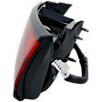 Passenger Side, Inner Tail Light, with Bulb, Halogen, Clear and Red Lens, CAPA CERTIFIED