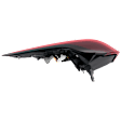 Passenger Side, Outer Tail Light, with Bulb, LED, Clear and Red Lens