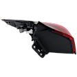 Passenger Side, Outer Tail Light, with Bulb, LED, Clear and Red Lens, CAPA CERTIFIED