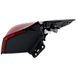 Driver Side, Outer Tail Light, with Bulb, LED, Clear and Red Lens, CAPA CERTIFIED