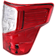Passenger Side Tail Light, with Bulb, Halogen/LED Combo, Clear and Red Lens, CAPA CERTIFIED