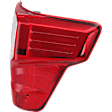 Passenger Side Tail Light, with Bulb, Halogen/LED Combo, Clear and Red Lens, CAPA CERTIFIED