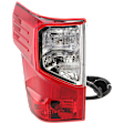 2016-2023 Nissan Titan XD - Driver Side Tail Light, with Bulb, Halogen/LED Combo, Clear and Red Lens, CAPA CERTIFIED