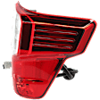 Passenger Side Tail Light, with Bulb, LED, Clear and Red Lens, CAPA CERTIFIED