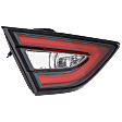 Driver Side, Inner Tail Light, with Bulb, Halogen, Clear and Red Lens, CAPA CERTIFIED