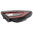 Driver Side, Inner Tail Light, with Bulb, Halogen, Clear and Red Lens, CAPA CERTIFIED