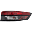 Passenger Side, Outer Tail Light, with Bulb, LED, Mounts On Body