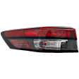 Driver Side, Outer Tail Light, with Bulb, LED, Mounts On Body, CAPA CERTIFIED