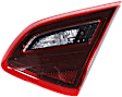 Passenger Side, Inner Tail Light, With bulb(s), Halogen, Clear Red Lens, Black Interior, CAPA CERTIFIED