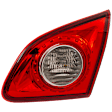 Passenger Side, Inner Tail Light, with Bulb, Halogen, Clear and Red Lens