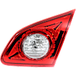 Passenger Side, Inner Tail Light, with Bulb, Halogen, Clear and Red Lens, CAPA CERTIFIED
