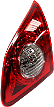 Passenger Side, Inner Tail Light, with Bulb, Halogen, Clear and Red Lens, CAPA CERTIFIED