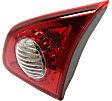 Passenger Side, Inner Tail Light, with Bulb, Halogen, Clear and Red Lens, CAPA CERTIFIED
