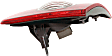 Passenger Side, Inner Tail Light, with Bulb, Halogen, Clear and Red Lens, CAPA CERTIFIED