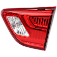 Passenger Side, Inner Tail Light, with Bulb, Halogen, Clear and Red Lens, 6 Cyl., 3.5L Engine