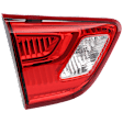 Driver Side, Inner Tail Light, with Bulb, Halogen, Clear and Red Lens, 6 Cyl., 3.5L Engine, CAPA CERTIFIED