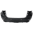 Rear Primed Bumper Cover, For Models with Parking Aid Sensor Hole, CAPA CERTIFIED
